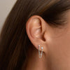 Boucle d&#39;oreille or et diamant pendante