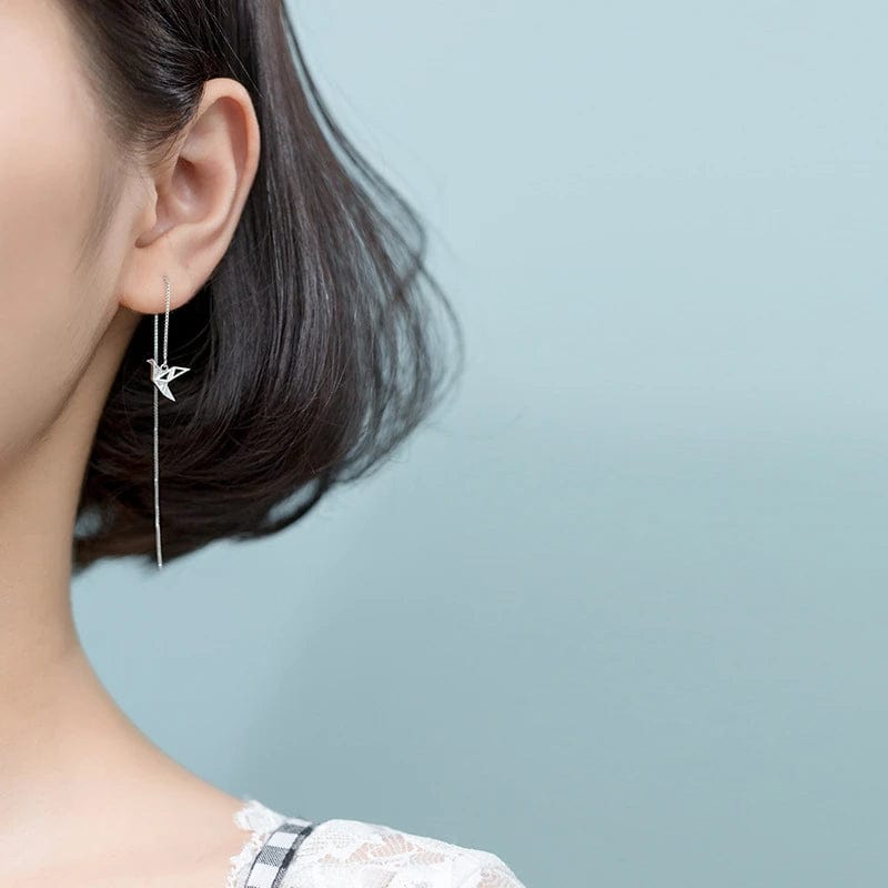 Boucle d'Oreille Chaine Origami