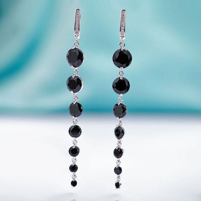 Boucle d&#39;oreille pendante noir