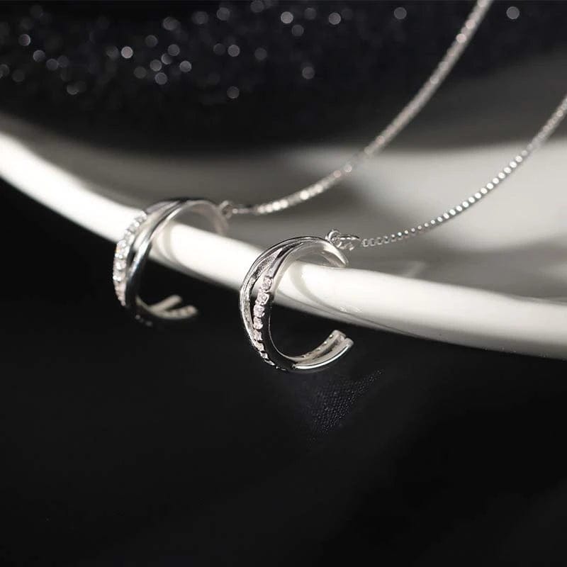 Boucle d&#39;oreille traversante argent