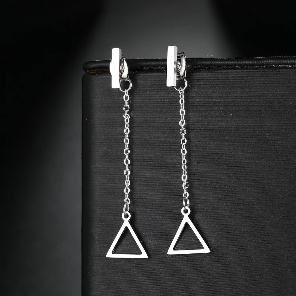 Boucle d&#39;oreille triangle pendante