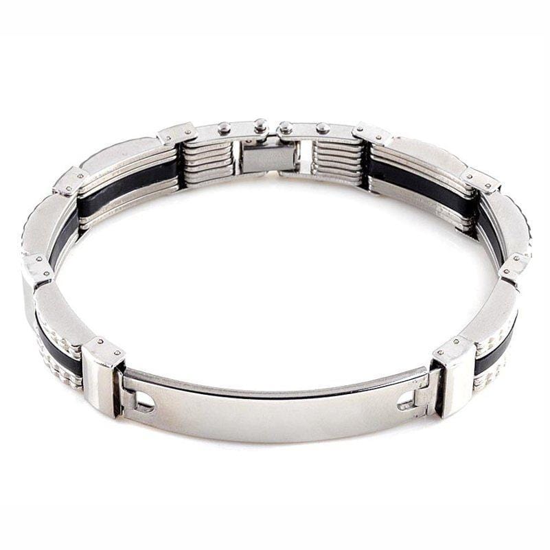 Bracelet Argenté Chaîne Homme en Acier