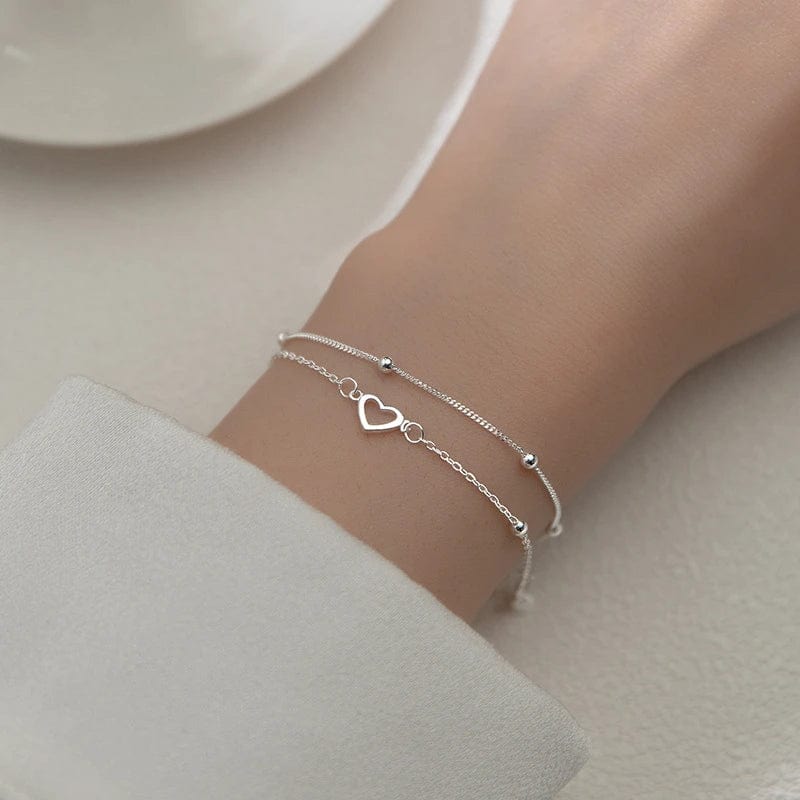 Bracelet chaine coeur