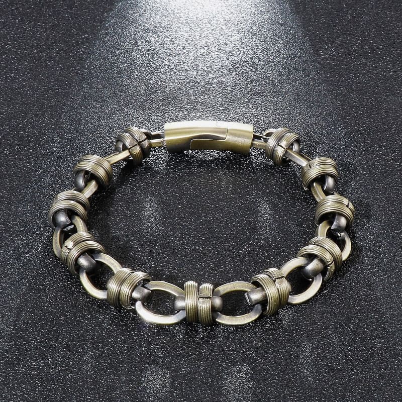 Bracelet chaine de vélo bronze