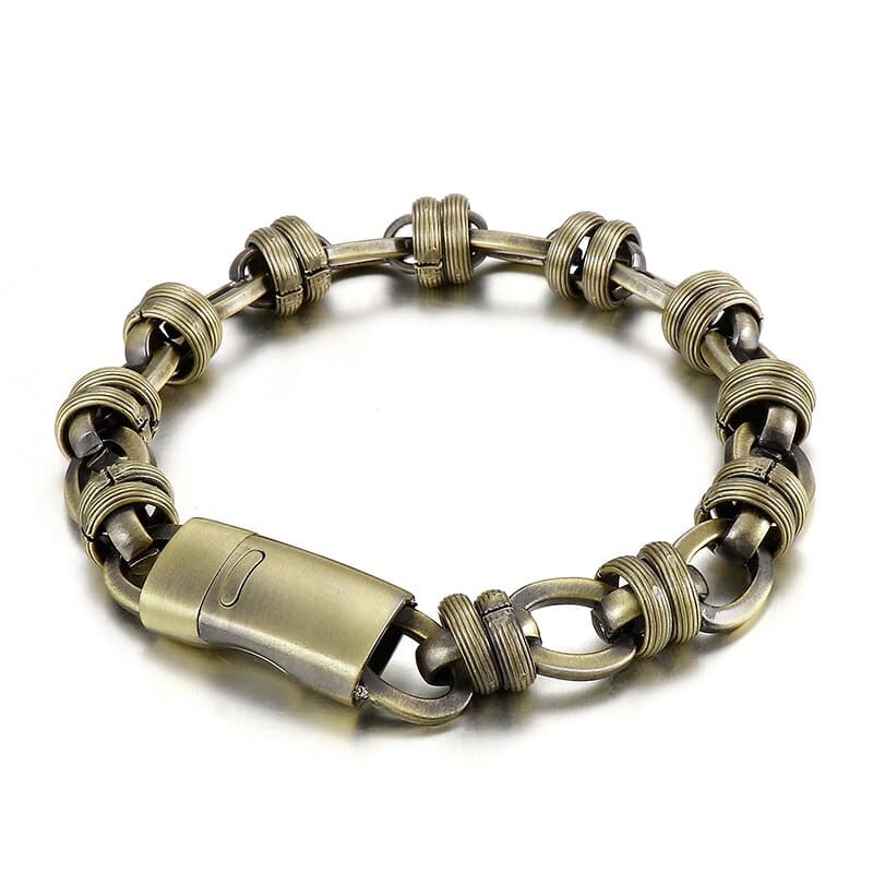 Bracelet chaine de vélo bronze