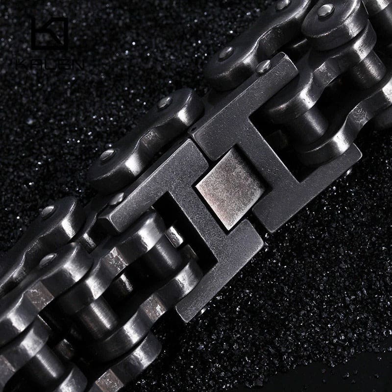 Bracelet chaine moto noir