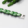 Bracelet chaine moto vert
