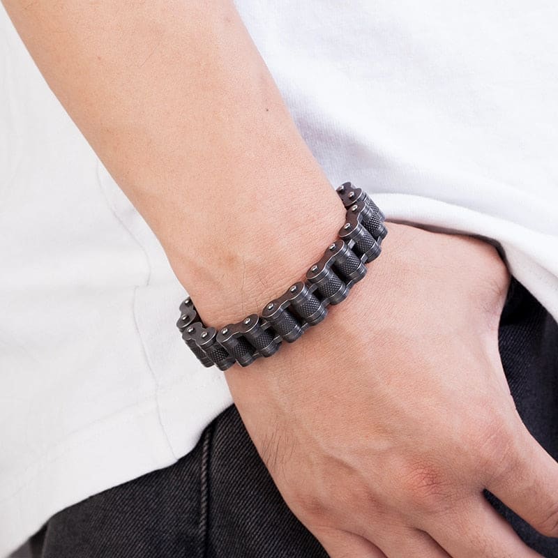 Bracelet chaine noir