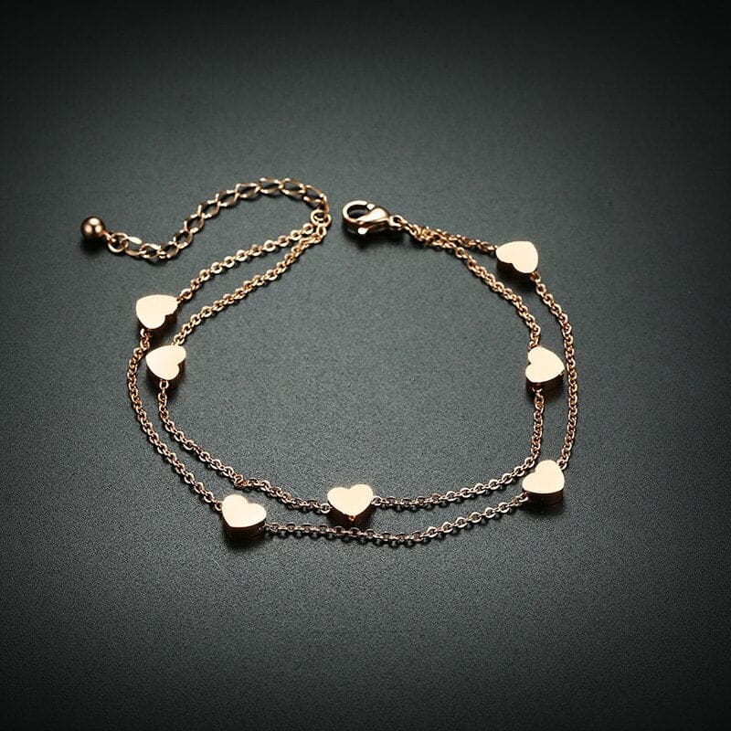 Bracelet de cheville coeur