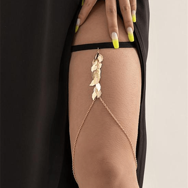 Bracelet de cuisse feuille