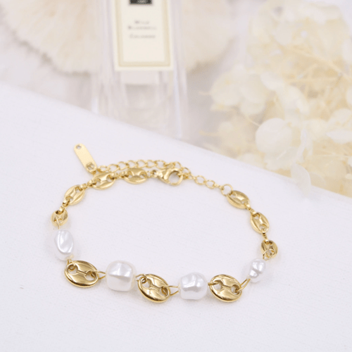 Bracelet grain de café coquillage