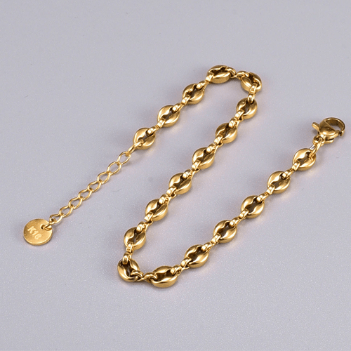 Bracelet grain de café or