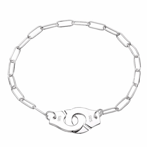 bracelet menotte argenté et cordon rouge handcuffs bracelet jewelry and  red cord  Hand cuff bracelet Handcuff bracelet jewelry Leather bracelet