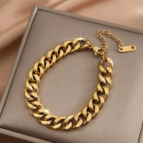 Bracelet or grosse maille Chaîne Bijoux - Main Image