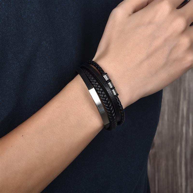 Bracelet triple gourmette homme