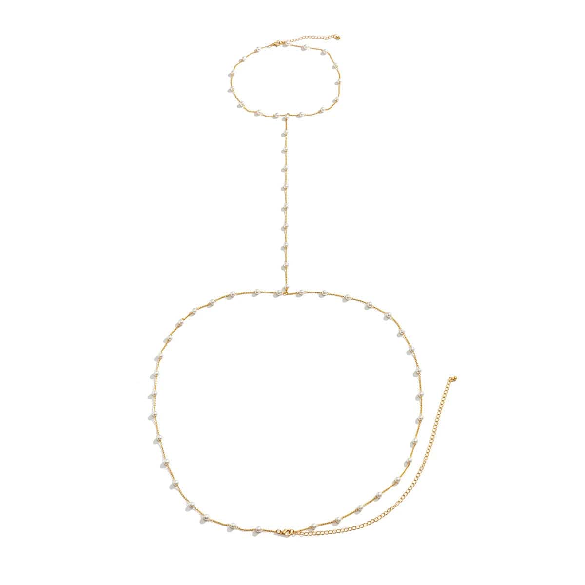 Chaine de poitrine perles