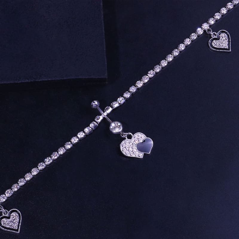 Chaine de taille avec piercing nombril