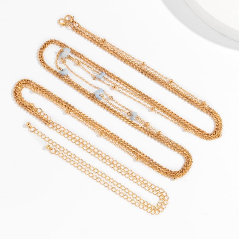 Chaine de taille avec pierre style bohème