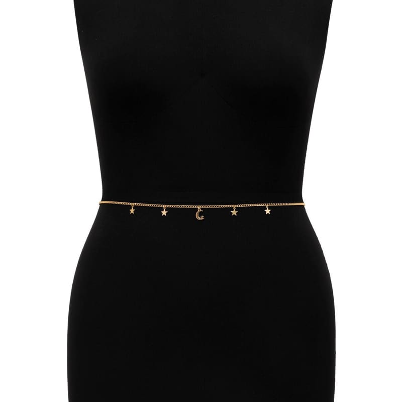 Chaine de taille étoile et lune