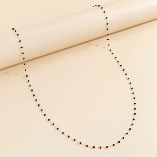 Chaine de ventre perle noire