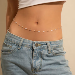Chaîne De Hanche Pour Femme Avec Étoile Et Lune - Accessoire Bijou Métal Élégant Et Tendance