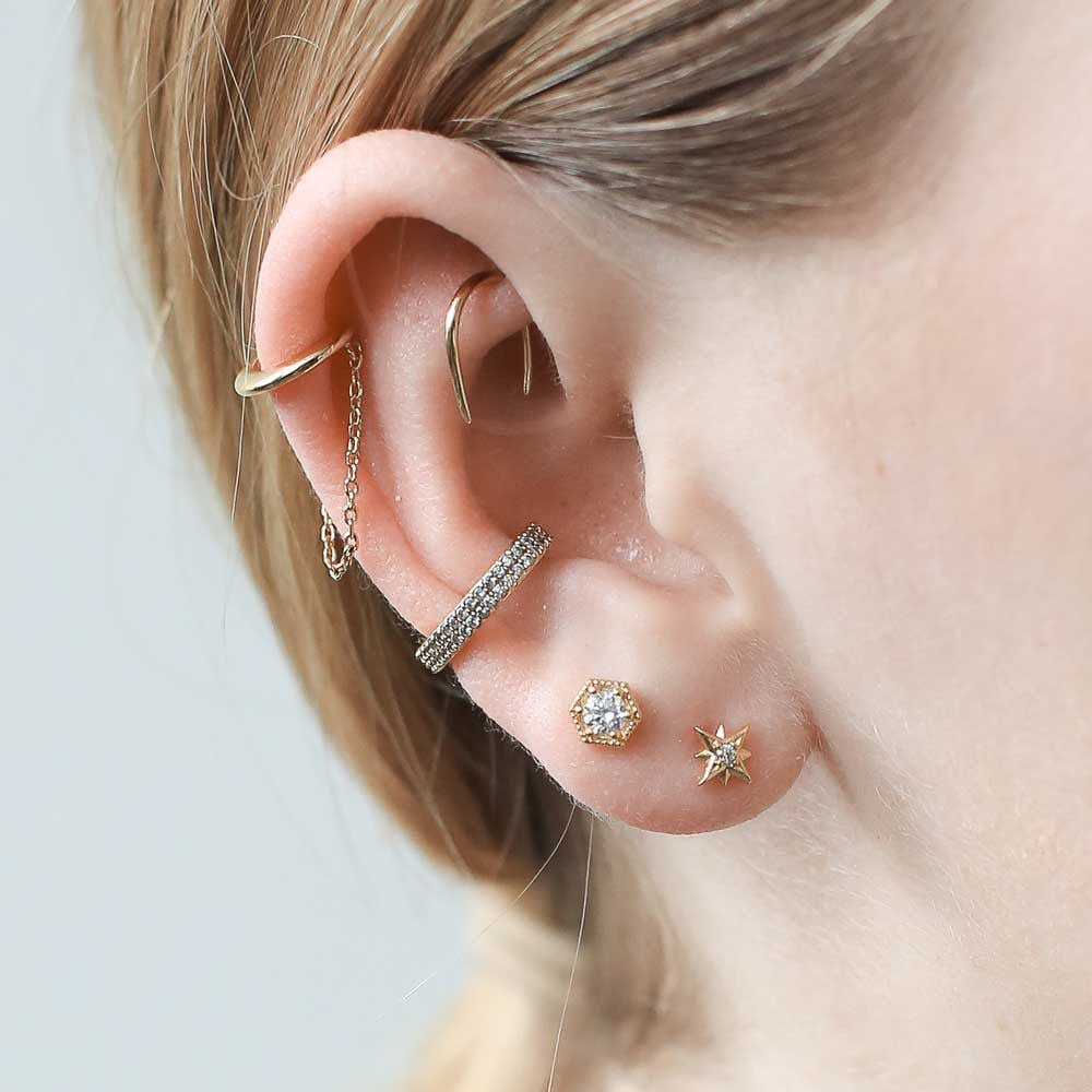 Classic Chain Ear Cuff in Sterling Silver