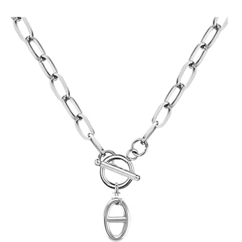 Collier chaine grain de café fermoir t