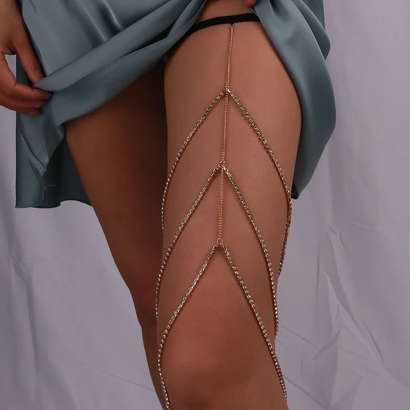 Collier de cuisse strass