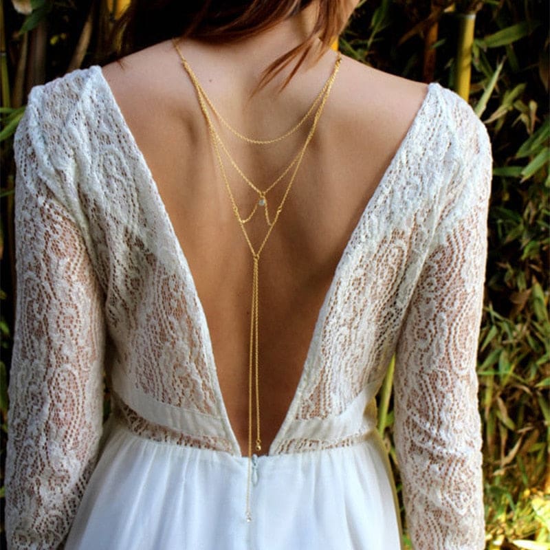 Collier de dos doré