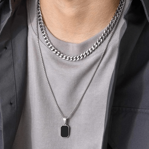 Argent Massif Chaine Homme A Graver Photo Gravée Sur Pendentif En