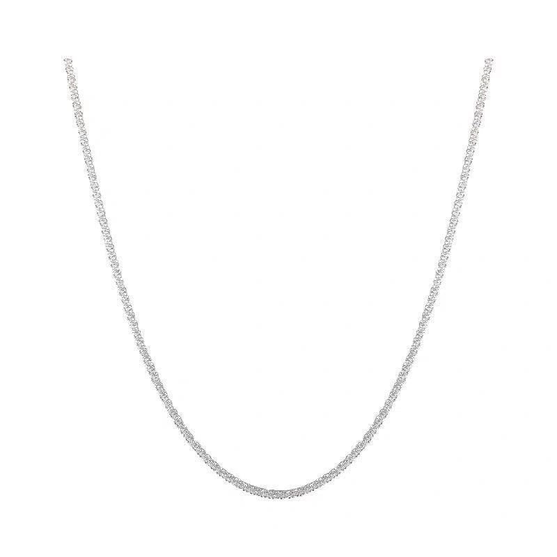 Collier fin argent avec strass