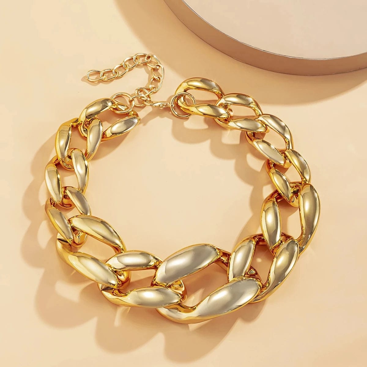 Collier ras du cou grosse maille | Chaîne inoxydable | Or, Argent Collier ras du cou grosse maille | Chaîne inoxydable | Or, Argent