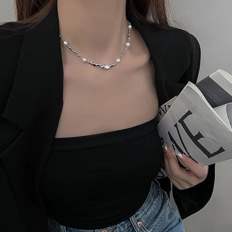 Collier perle argent