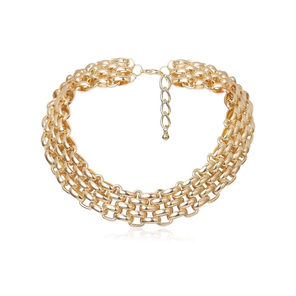 Collier ras de cou maille plate