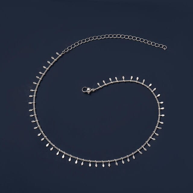 Collier ras de cou pampille