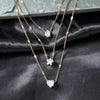Collier triple chaine or