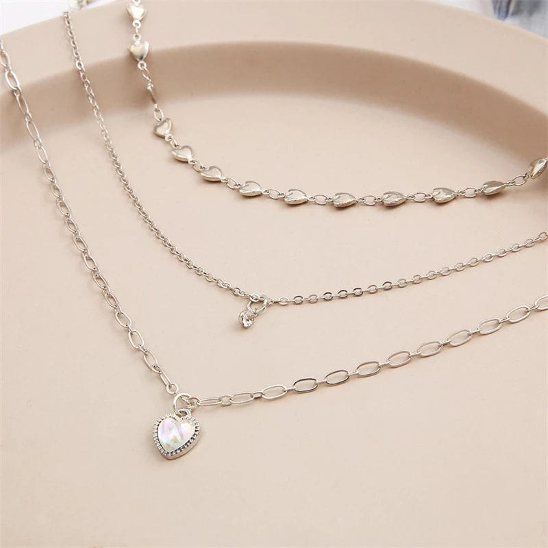 Collier triple coeur