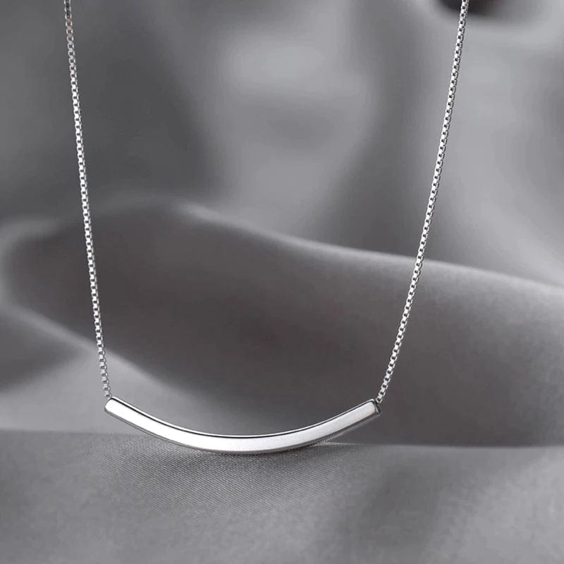 Collier tube argent