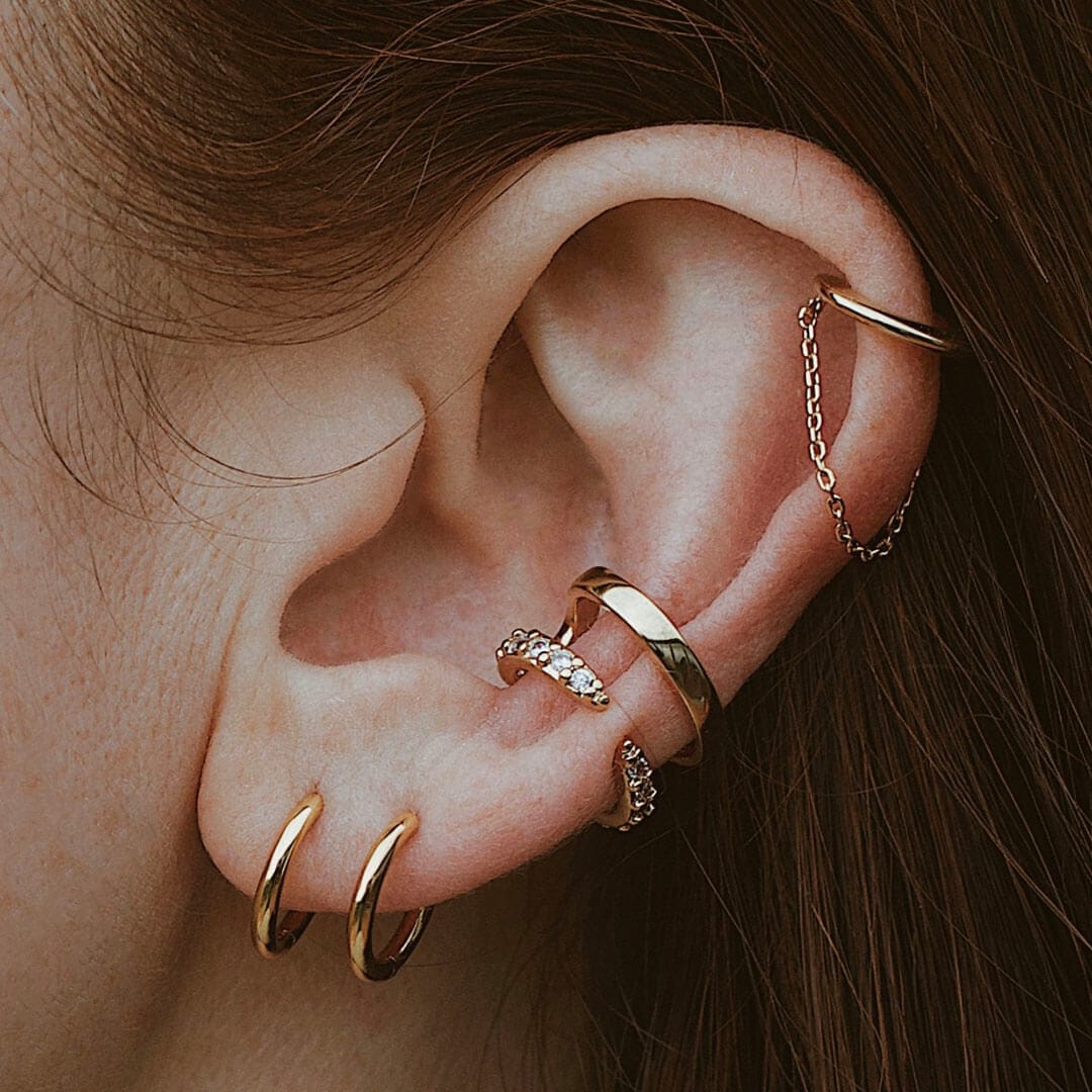 Ear cuff chaine argent