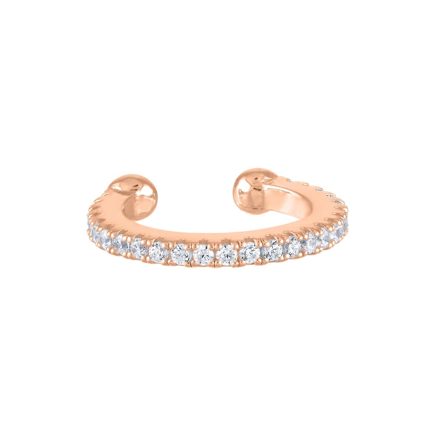Eternity Arc Ear Cuff in Rose Gold