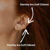 Eternity Arc Ear Cuff in Sterling Silver
