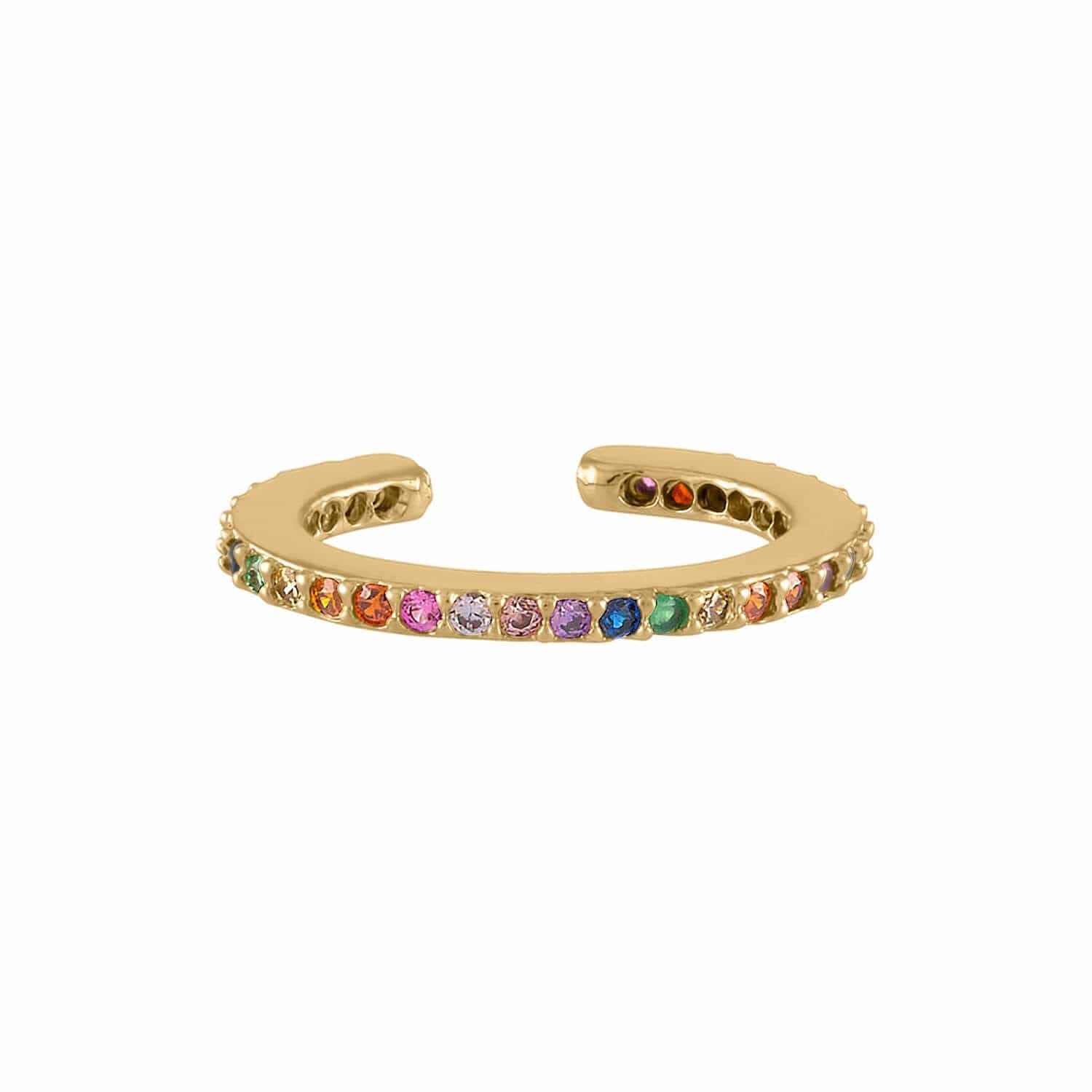 Rainbow Eternity Ear Cuff